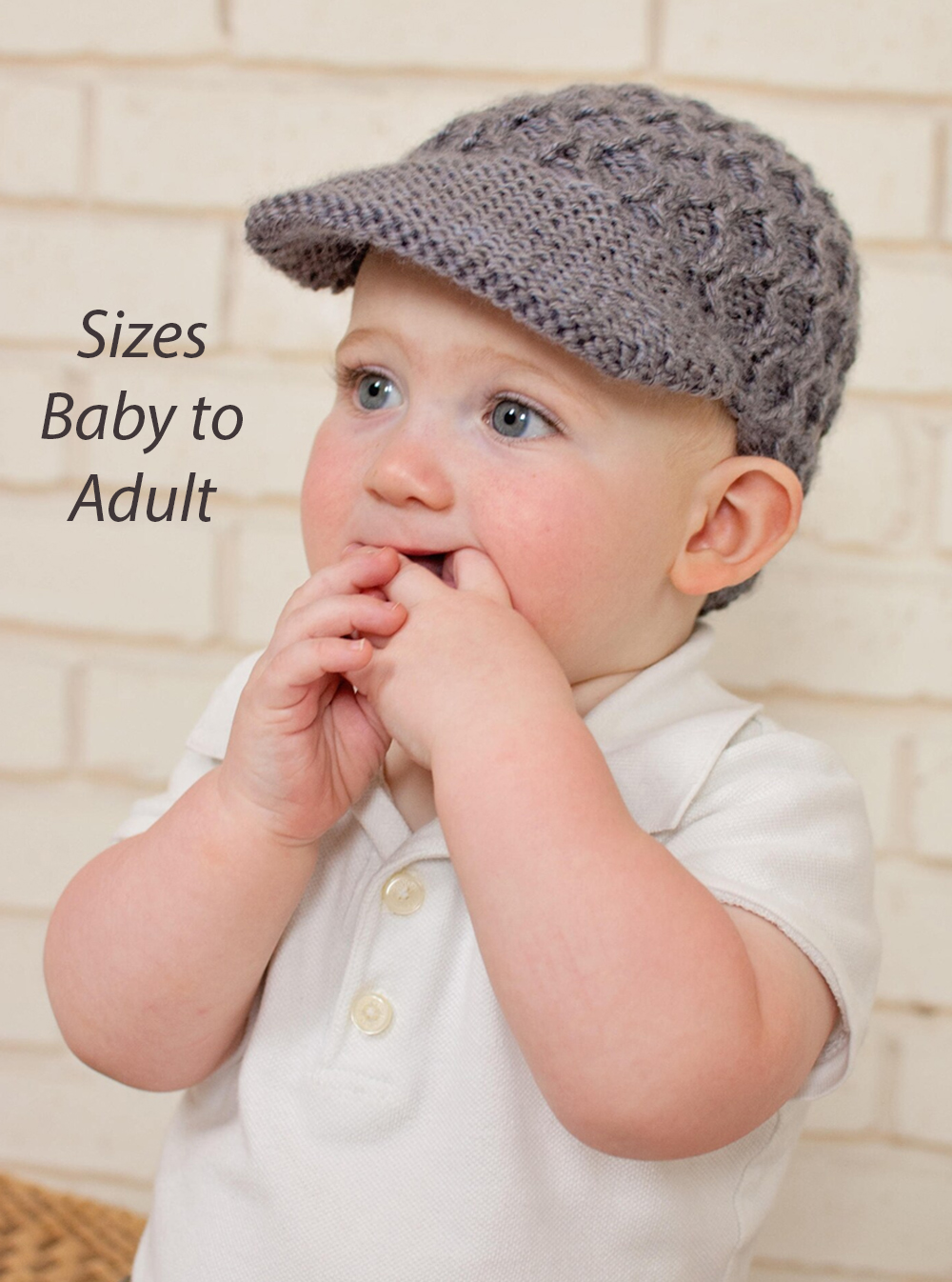 Honeycomb Newsboy Hat Knitting Pattern Baby Beanie