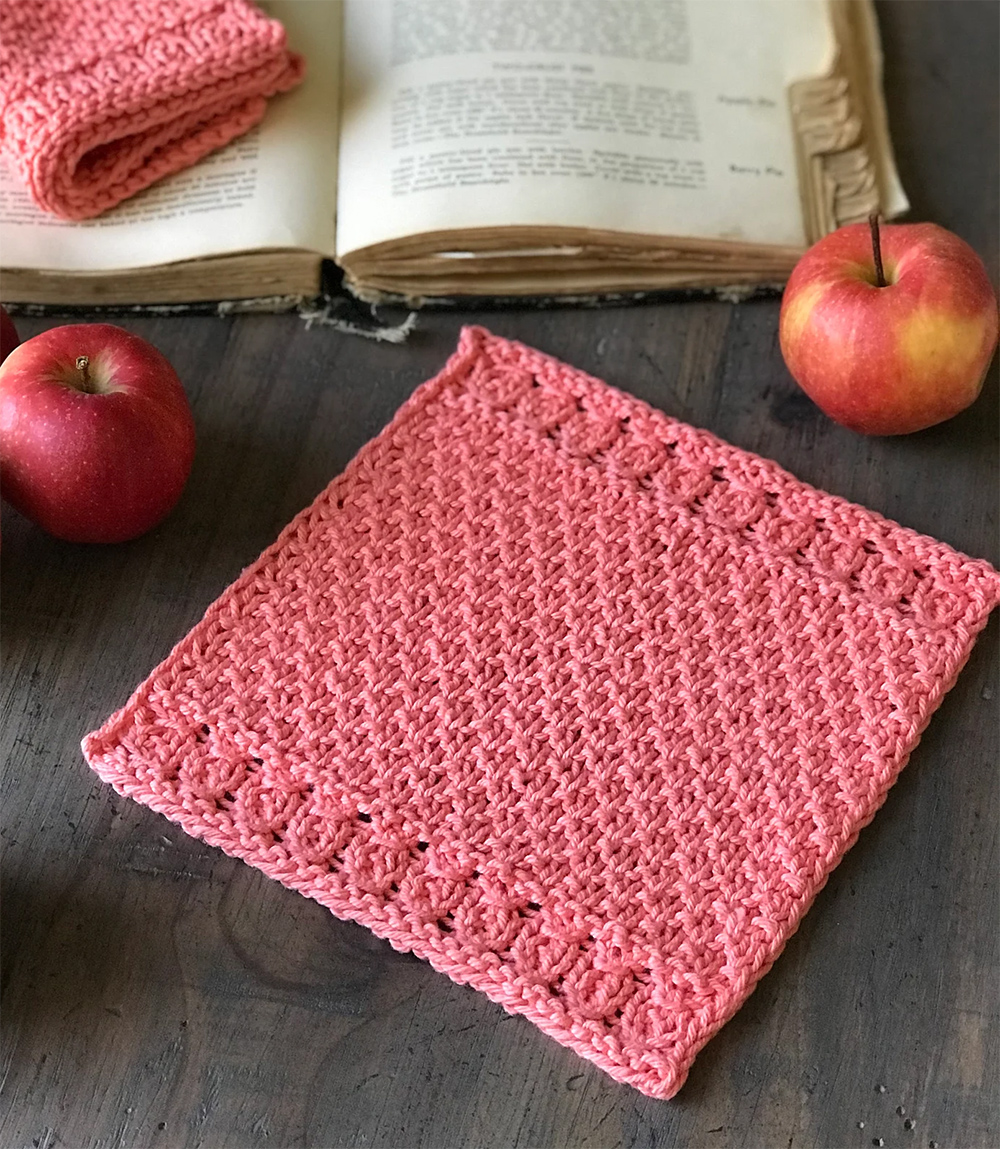 Easy Honeycrisp Dishcloth  Knitting Pattern Dishcloth Set