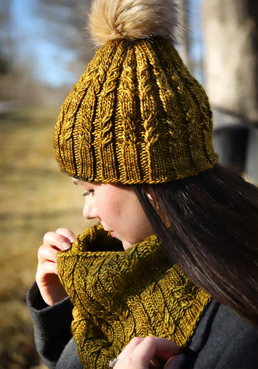 Honeyvine Collection Beanie and Cowl Knitting Pattern