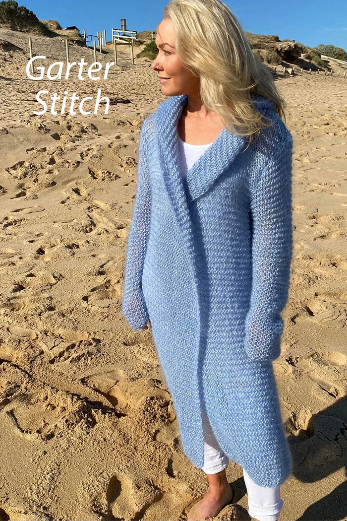 Hooded Coat 161 Knitting Pattern Garter-rific