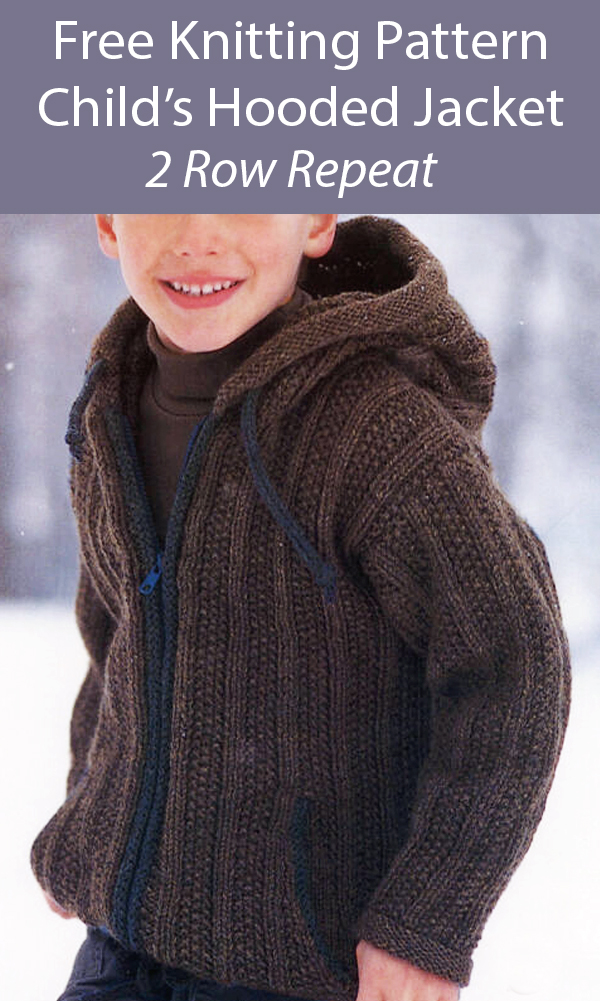 Free Child's Hooded Jacket Knitting Pattern