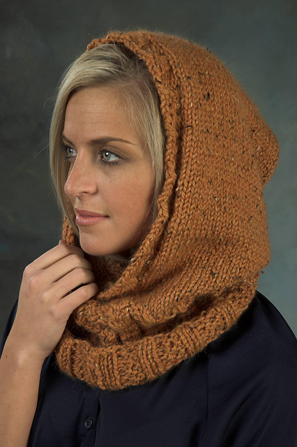 Hooded Neckwarmer Free Knitting Pattern and more hood knitting patterns