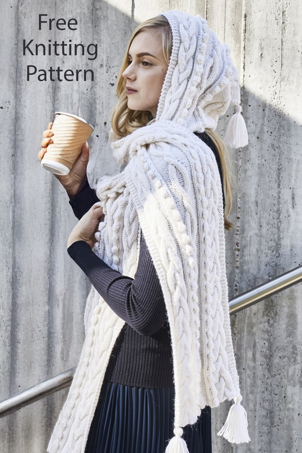 Free Hooded Scarf Knitting Pattern