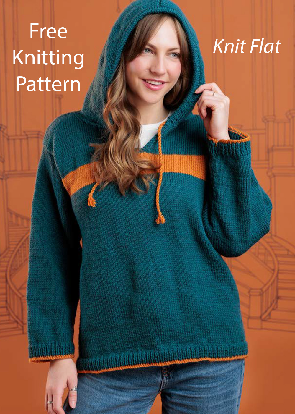 Free Sweater Knitting Pattern Hooded Sweatshirt Sweater