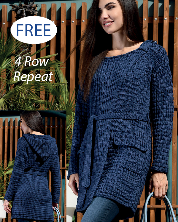 Free Knitting Pattern Hoodie Coat