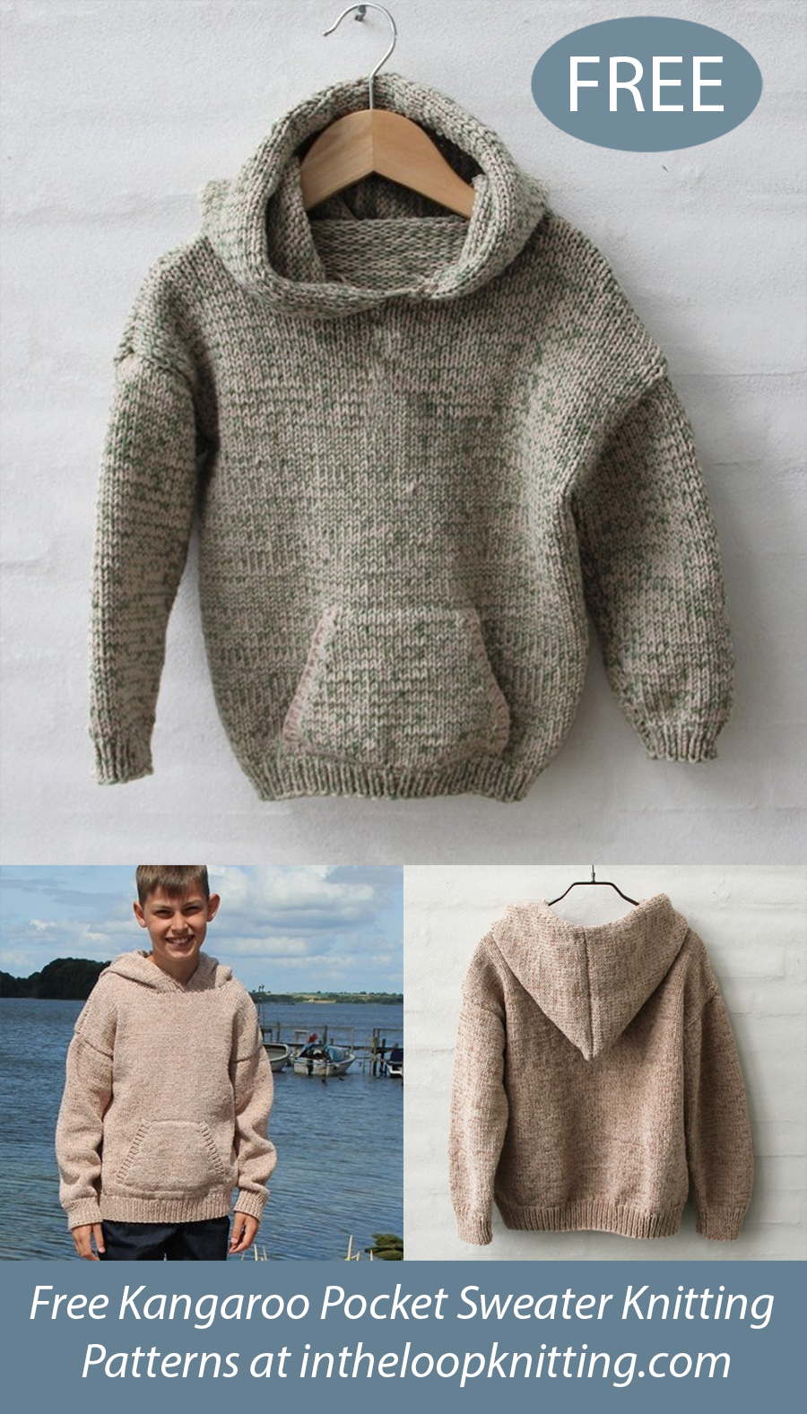 Free Kids Hoodie Sweater Knitting Pattern