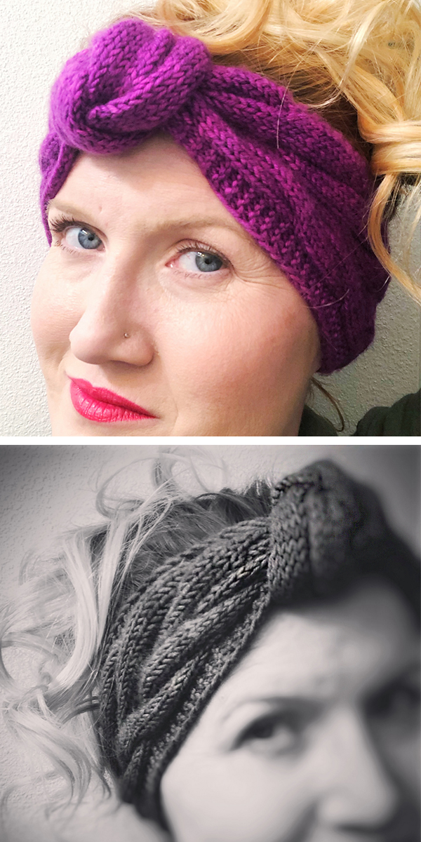 Free Knitting Pattern for Hope Entangled Earwarmer