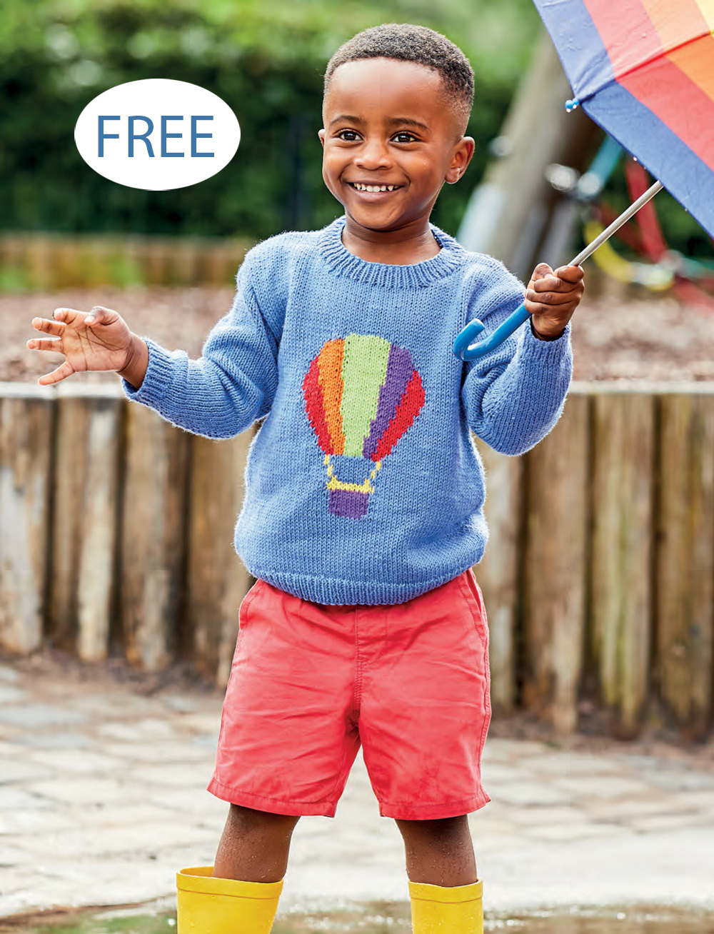 Free Child's Sweater Knitting Pattern Hot Air Balloon Sweater