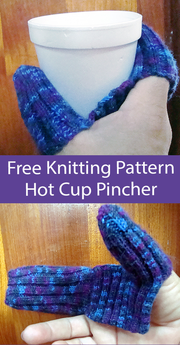 Free Cup Cozy Knitting Pattern Hot Cup Pincher