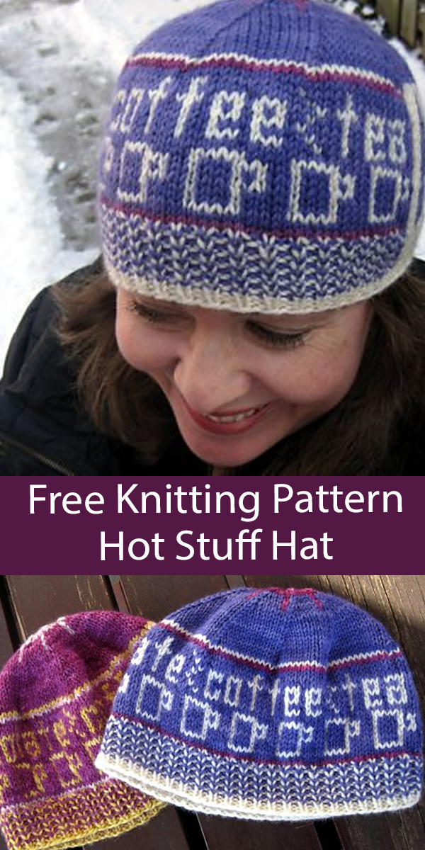 Free Hat Knitting Pattern Hot Stuff Hat