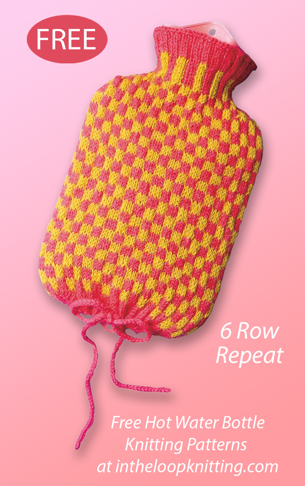 Free Checked Hot Water Bottle Cozy Knitting Pattern Hot Water Bottle Cozy