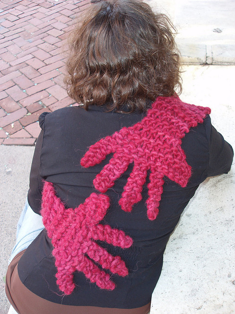 Free knitting pattern for Hug Scarf