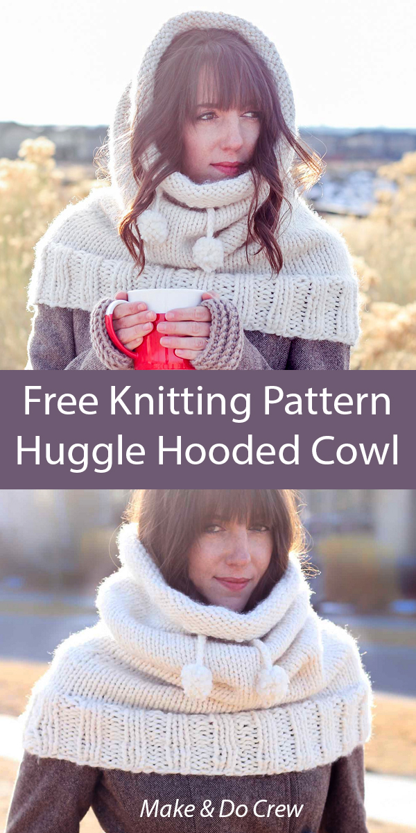 Free Huggle Hooded Cowl Knitting Pattern