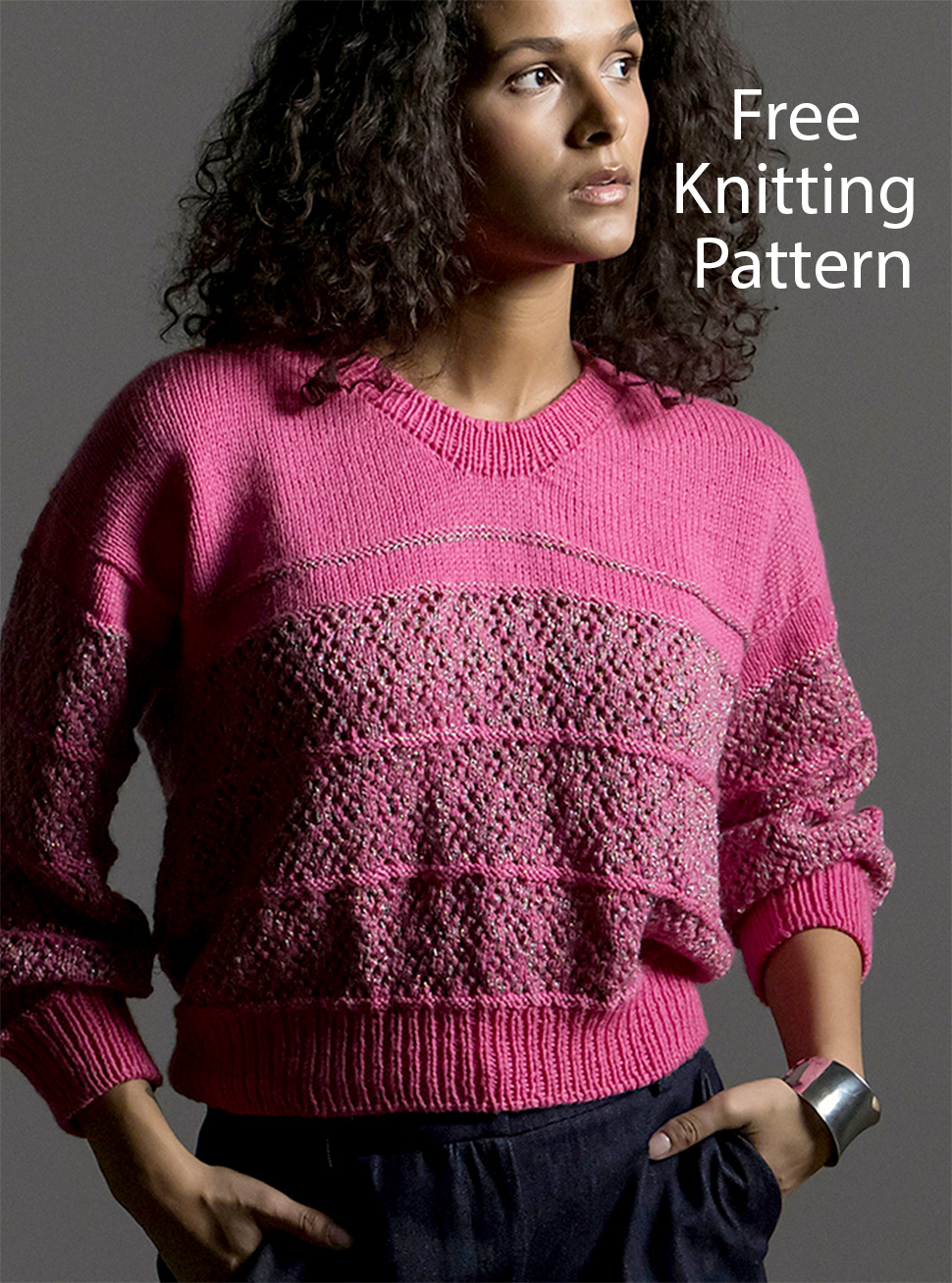 Free Sweater Knitting Pattern Hugs and Kisses Sweater