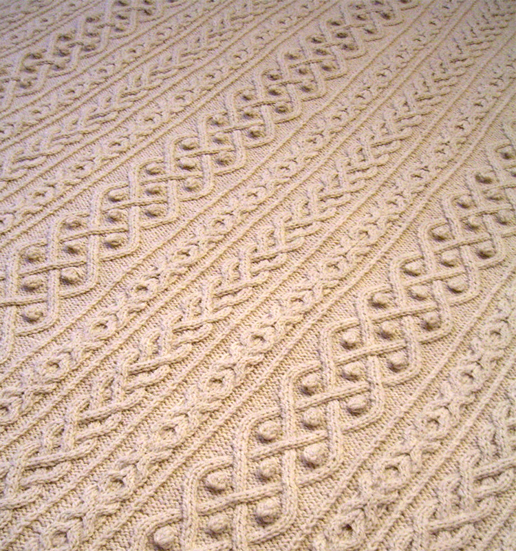 Knitting Pattern for Hugs, Kisses & Cables Blanket