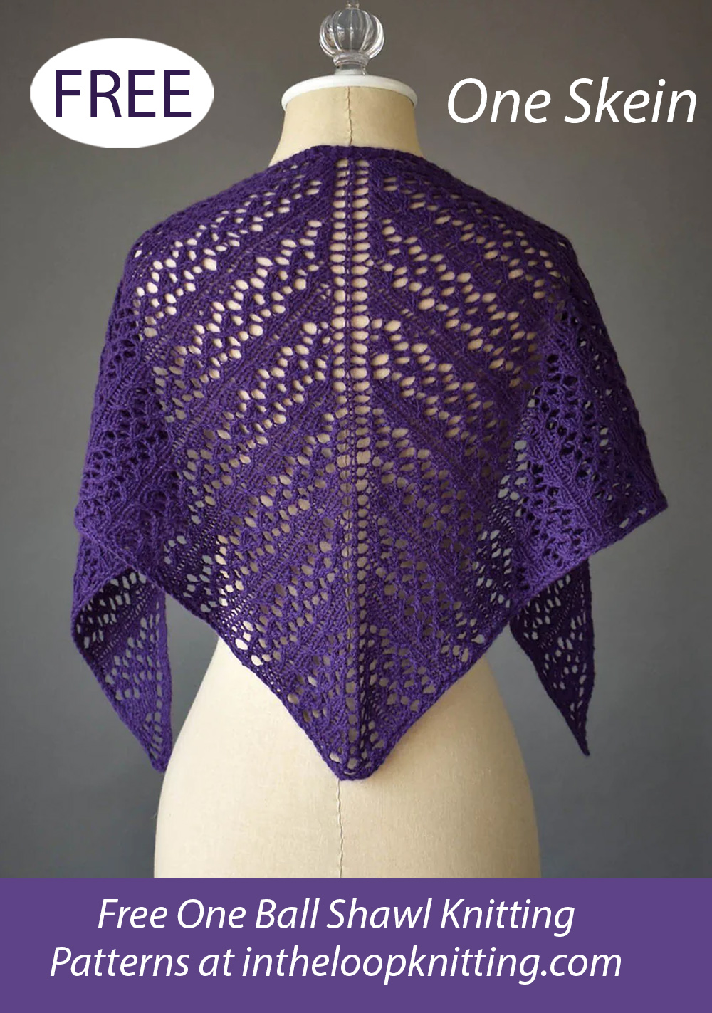 Free Hyacinth Shawlette One Skein Knitting Pattern