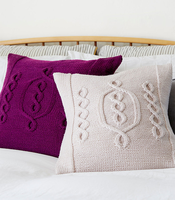 Free cable knit pillow pattern