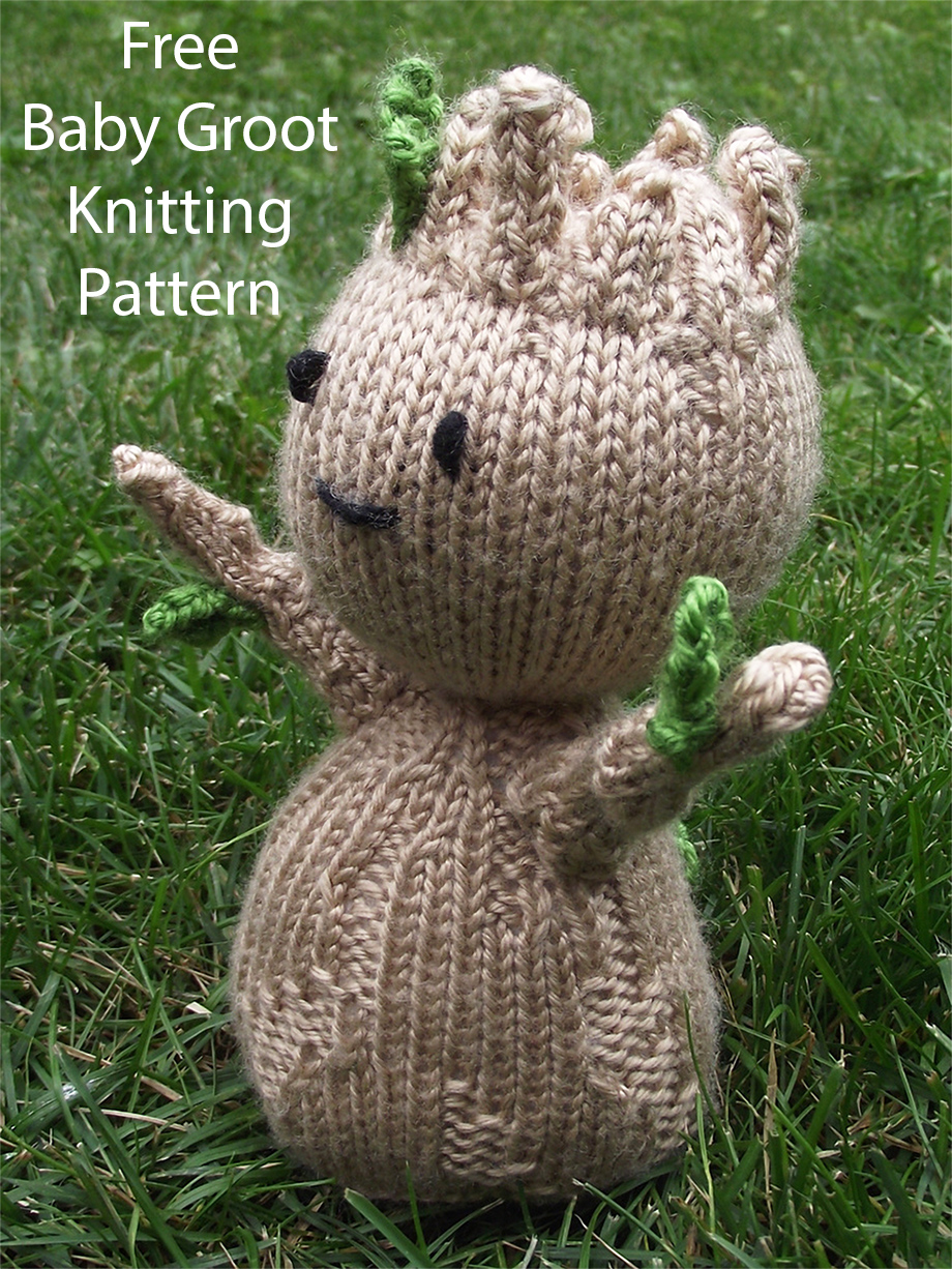 Free I Am Groot Plushie Knitting Pattern