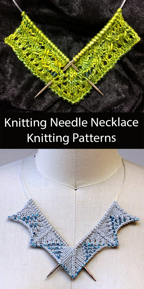 Necklace Knitting Patterns DIY Knit-Cessories Knitting Needle Necklace