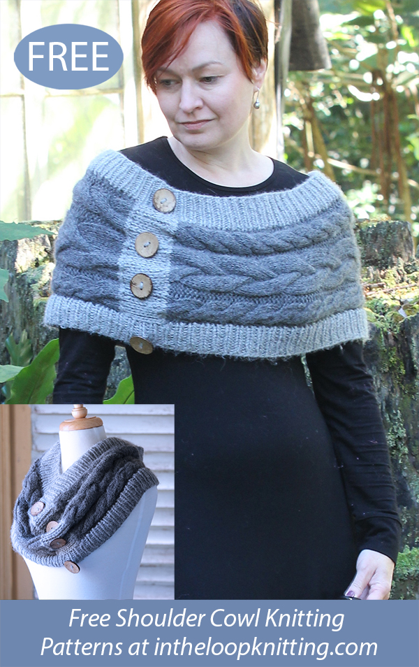 Free Cable Shoulder Cowl Knitting
