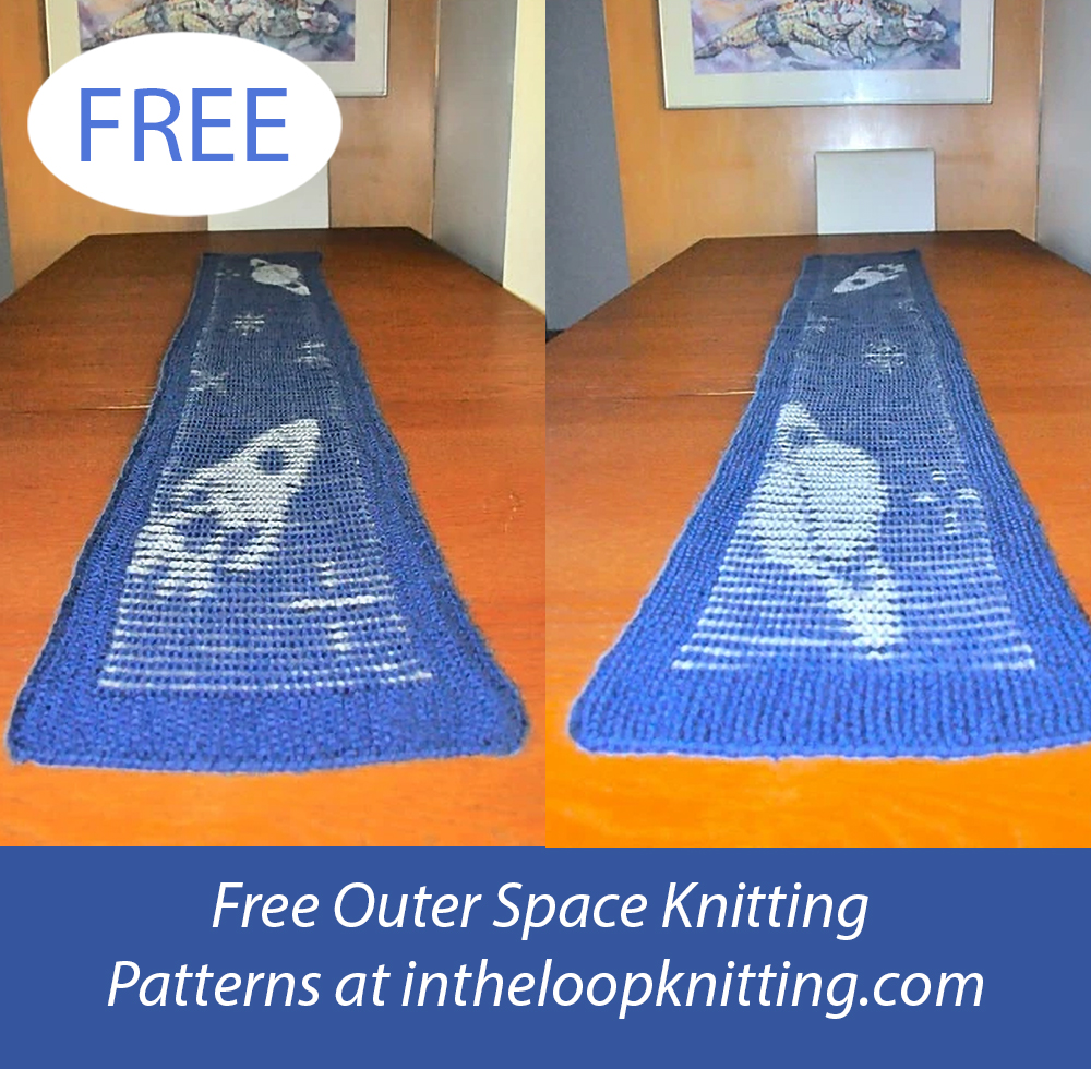 Free Illusion Space Scarf Knitting Pattern
