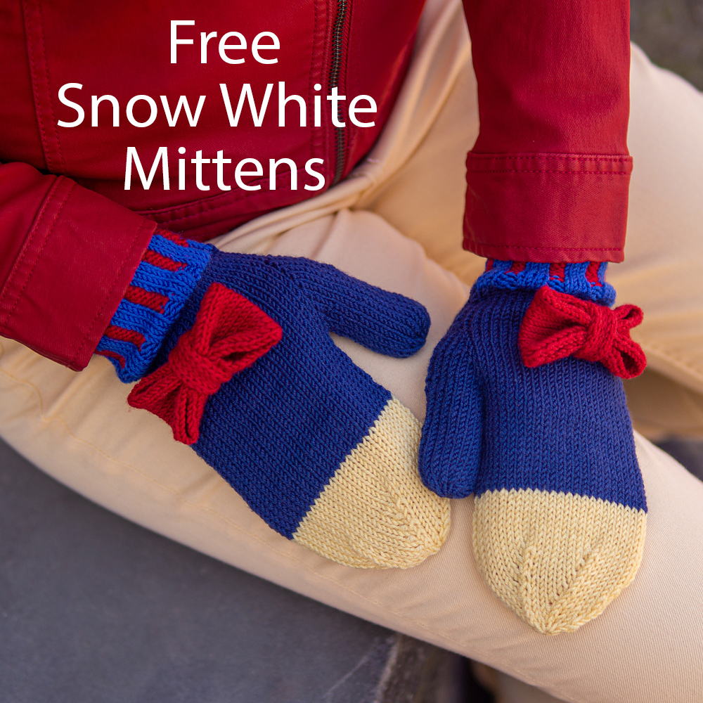 Free Knitting Pattern Snow White Mittens