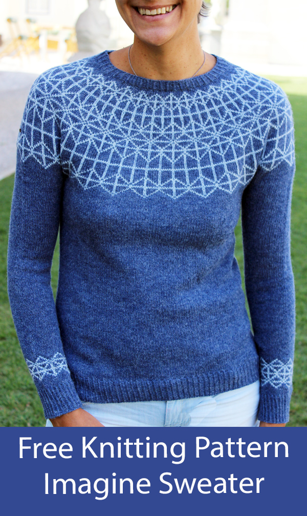 Free Sweater Knitting Pattern for Imagine Pullover Sweater Jumper