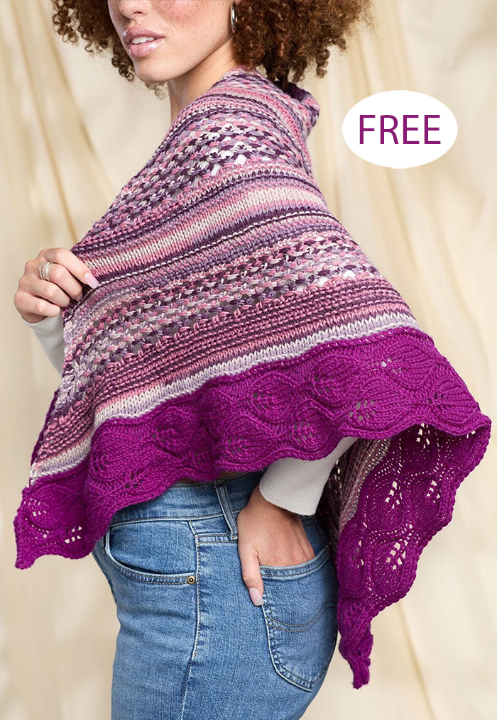 Free Knitting Pattern In the Garden Shawl Deluxe