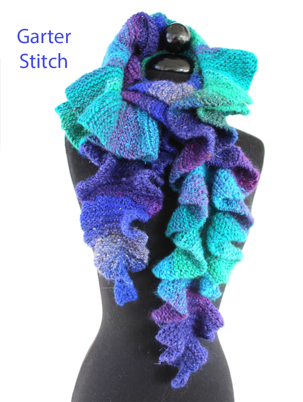  Increasing Waves Garter Stitch Scarf Knitting Pattern