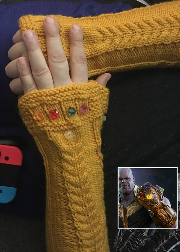 Free Knitting Pattern for Infinity Gauntlets