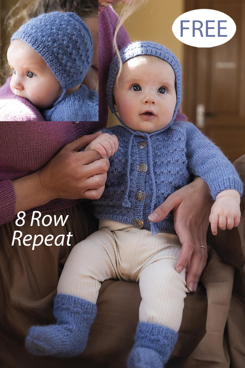 Inga Baby Set Knitting Pattern Set