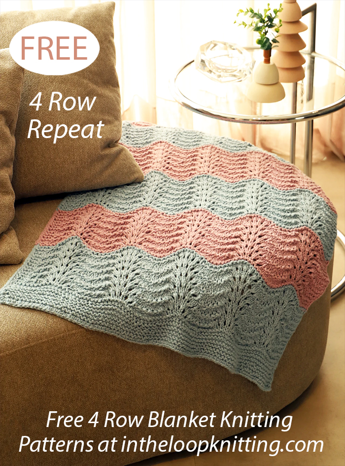 Free InLove Throw Knitting Pattern 4 Row Repeat