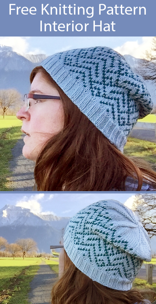 Free Knitting Pattern for Interior Hat