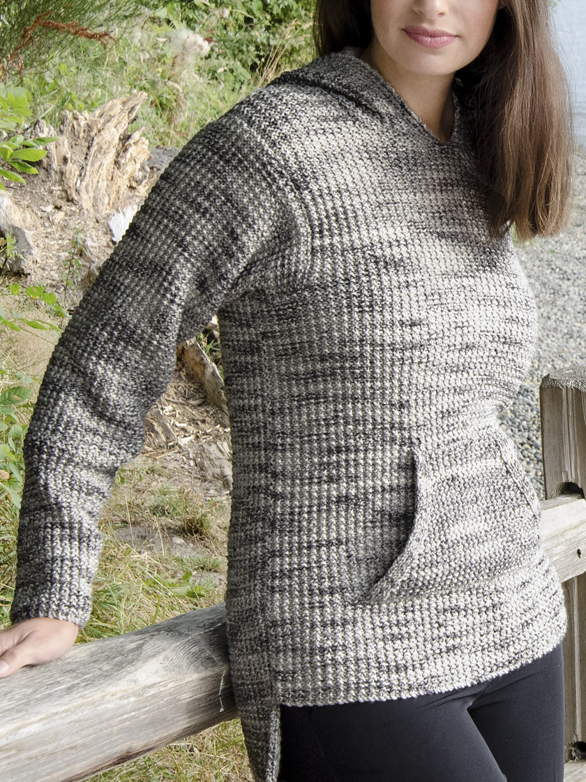 Free Knitting Pattern for Hooded Pullover