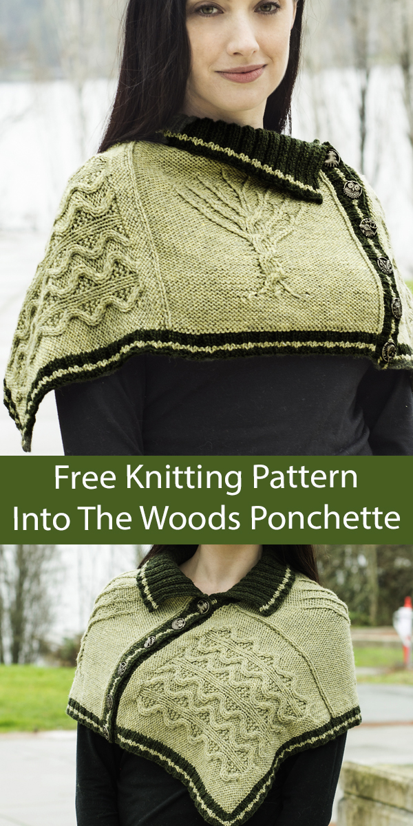 Free Poncho Knitting Pattern Into The Woods Ponchette