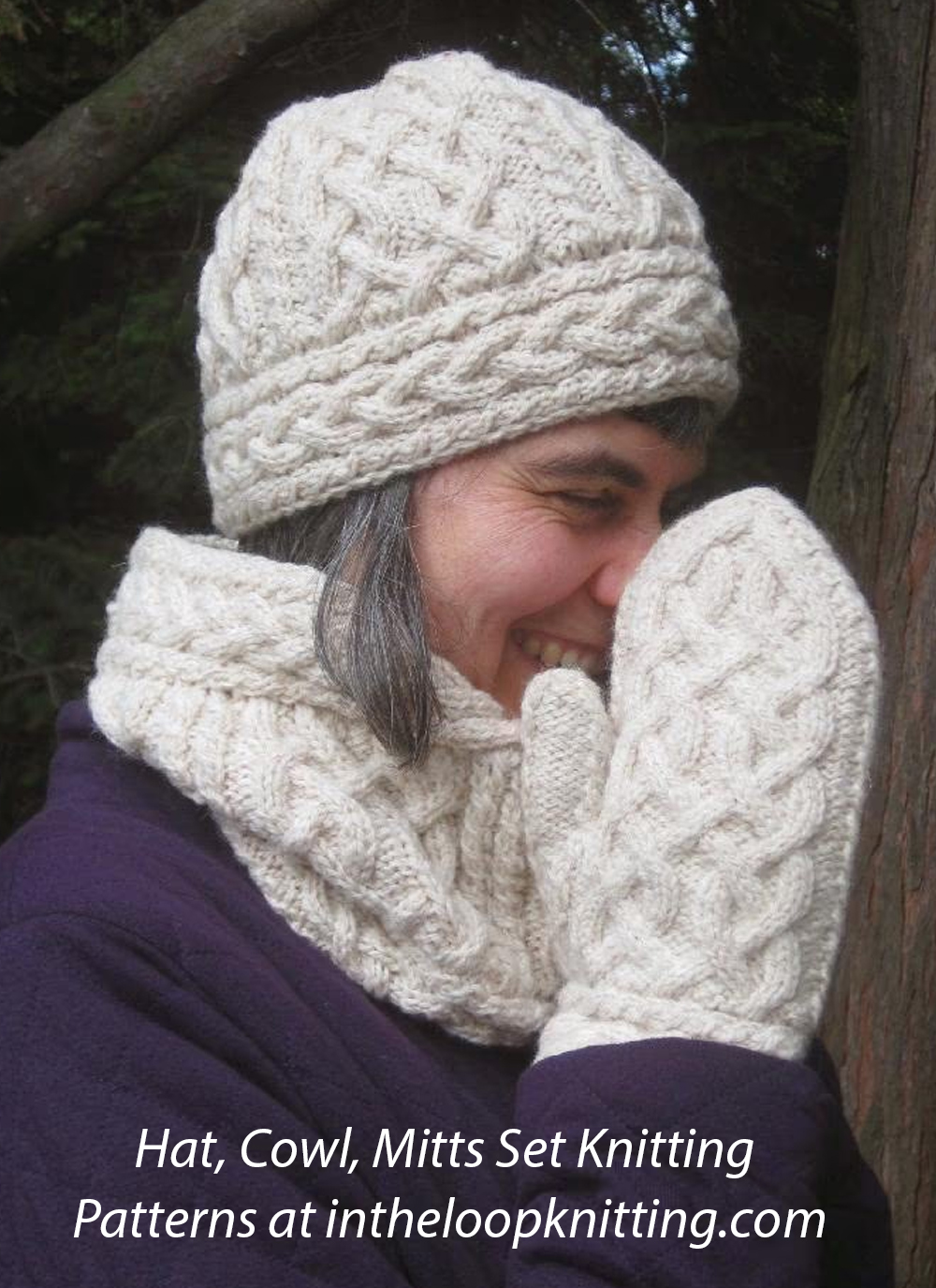 Iona Hat, Cowl, and Mittens Collection Knitting Pattern