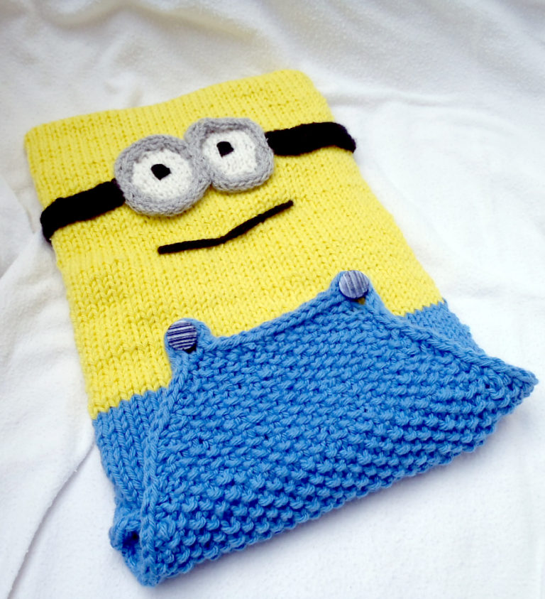 Free Knitting Pattern for Minion iPad Cover