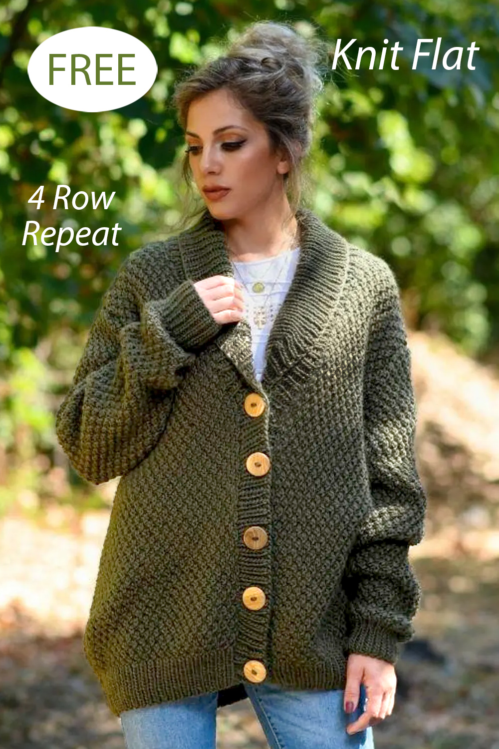Free Knitting Pattern Irish Moss Stitch Cardigan