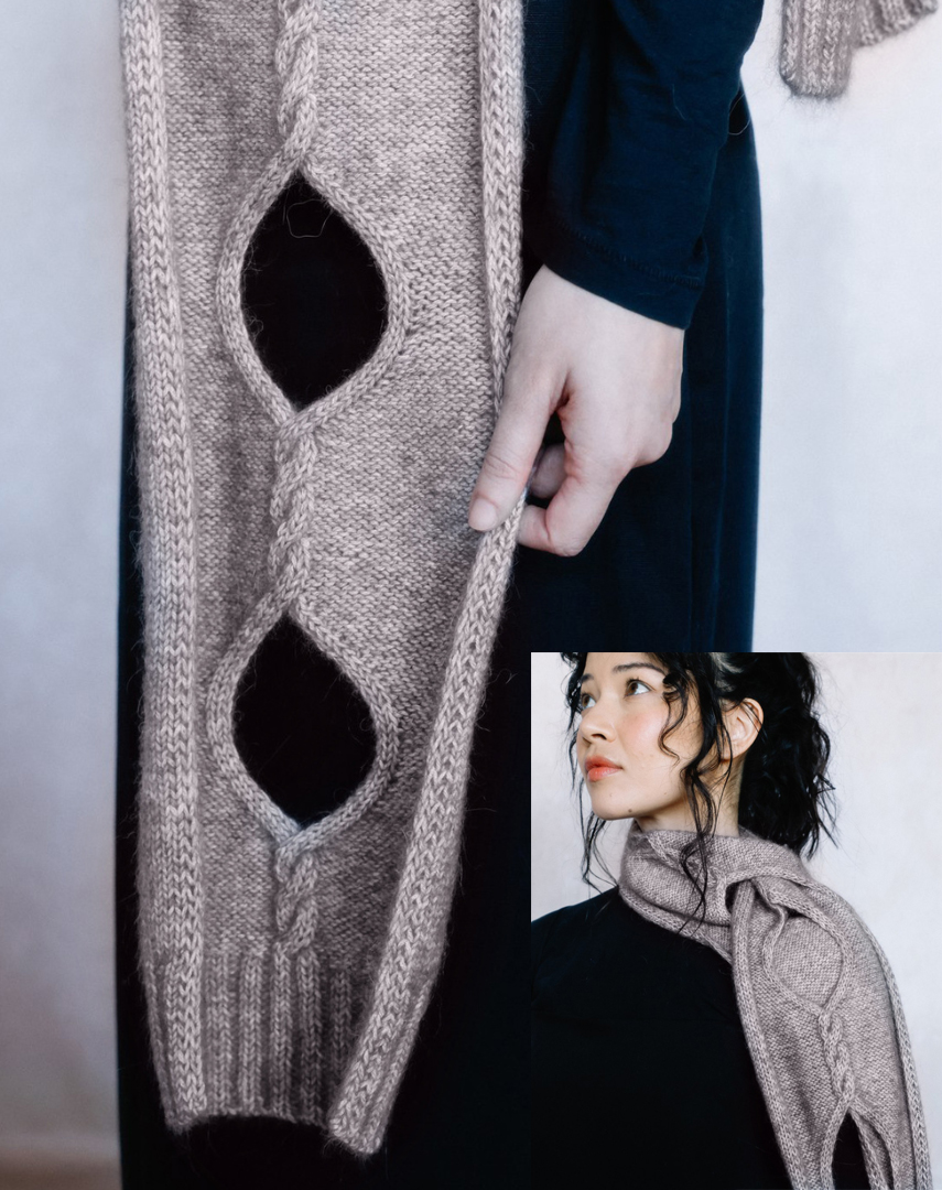 Free Isley Openwork Cable Scarf Knitting Pattern
