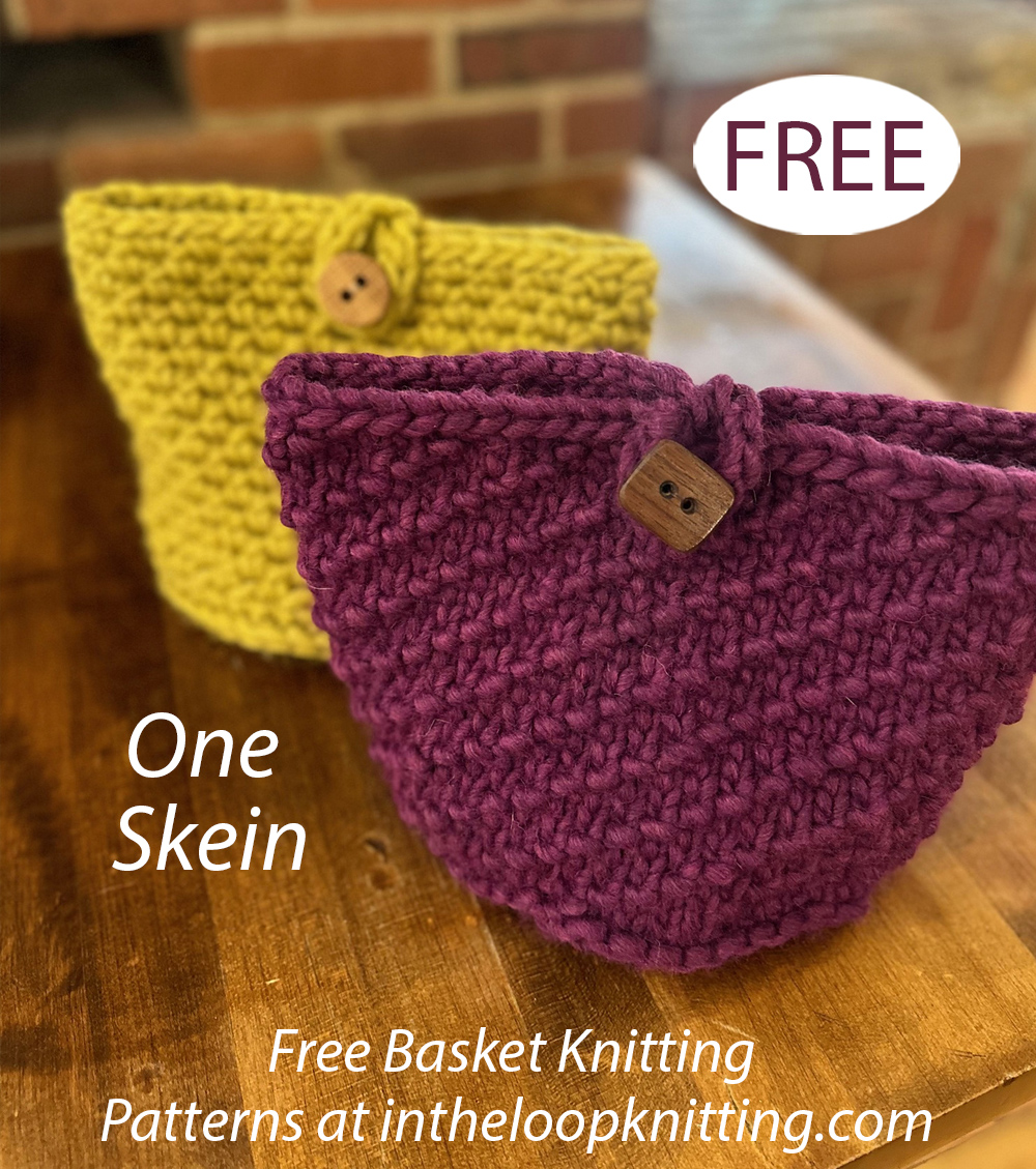 Free It's Just a Knit Basket Knitting Pattern