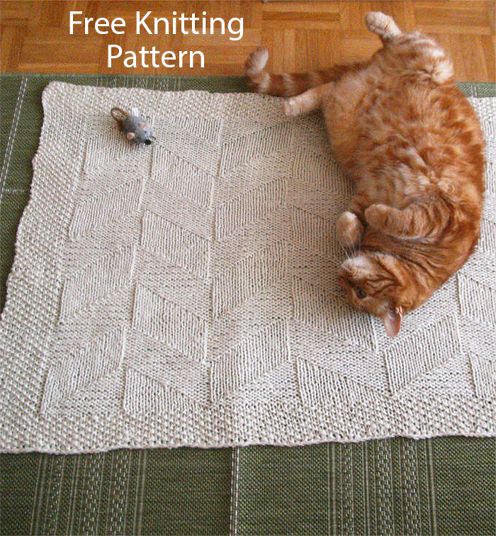 Free Itty Bitty Kitty Blanky Pet Blanket Knitting Pattern