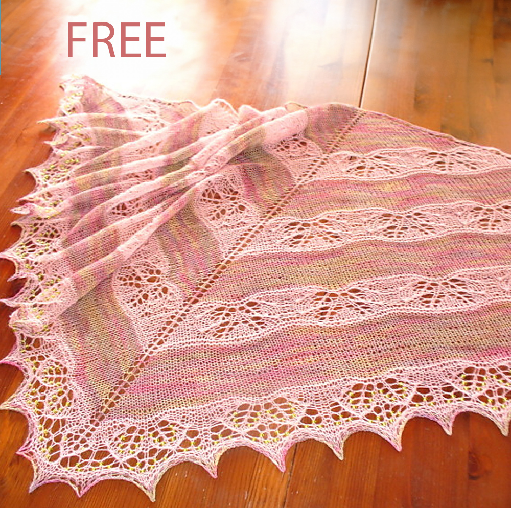 Free Jacaranda  Shawl Knitting Pattern 