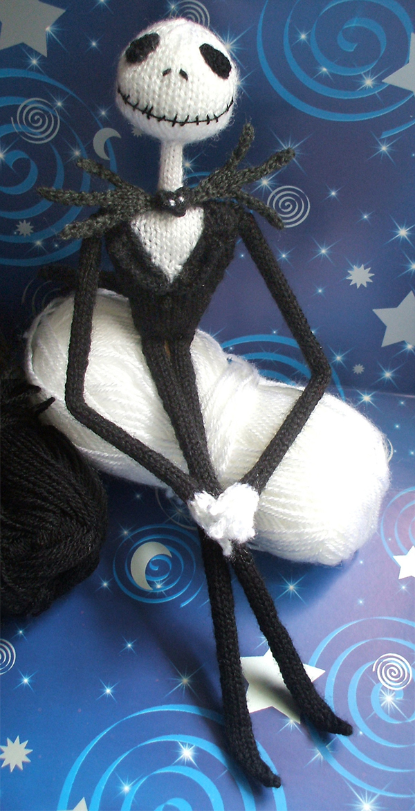 Free Knitting Pattern for Jack Skellington Toy