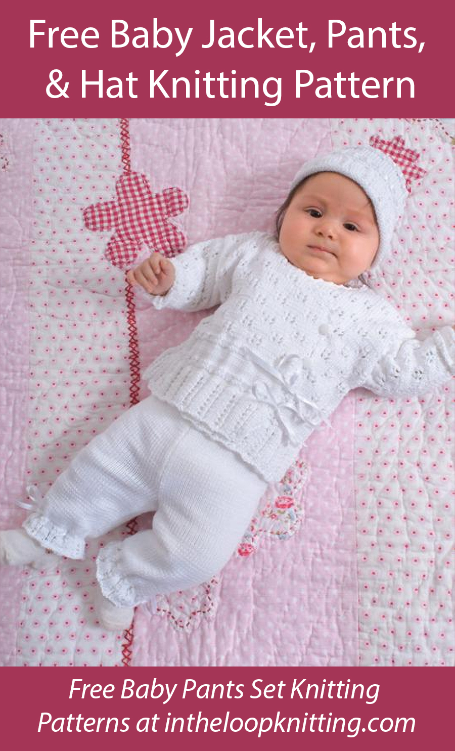 Free Baby Layettte Knitting Pattern Jacket and Pants with Hat Set 6359