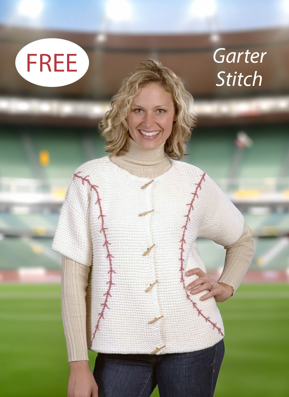 Baseball Jacket Free Knitting Pattern