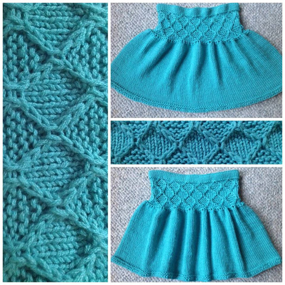 Knitting pattern for Jade Diamond Skirt