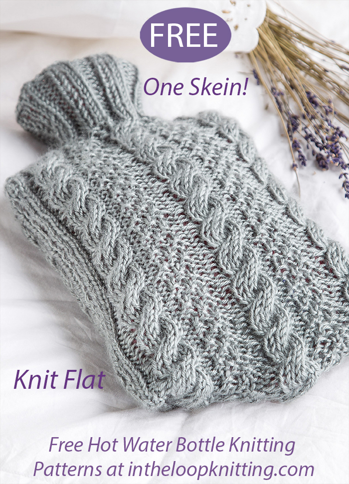 Free One Skein Jamieson Hot Water Bottle Cover Knitting Pattern