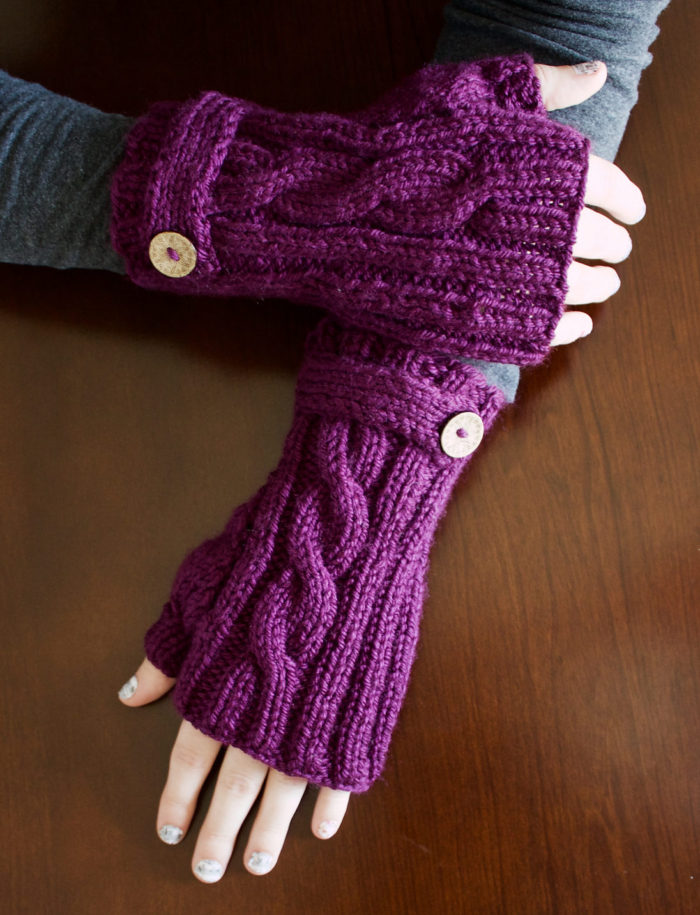 Free Knitting Pattern for Jammin' Fingerless Mitts