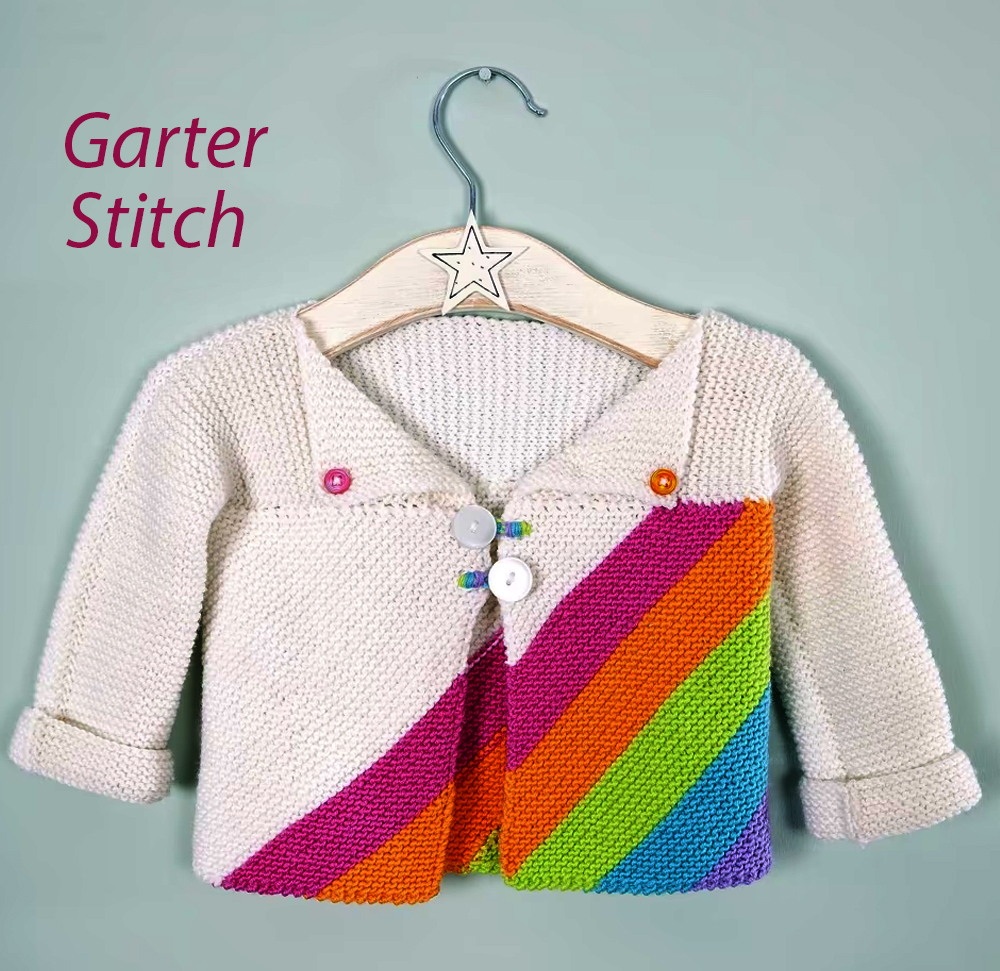 Jannock Cardi Garter Stitch Knitting Pattern