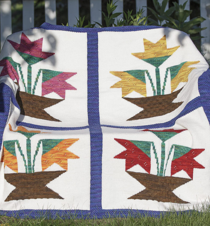 Knitting Pattern for Jan's Garden Afghan